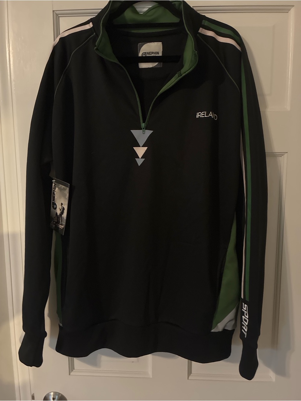 Ireland Performance Half-Zip Sweater - Black/Green